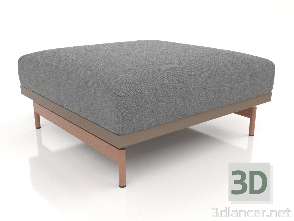 modello 3D Modulo divano, pouf (Bronzo) - anteprima