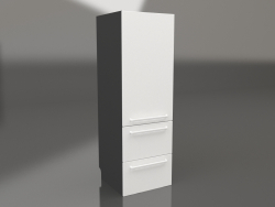 Armoire et deux tiroirs 60 cm (blanc)