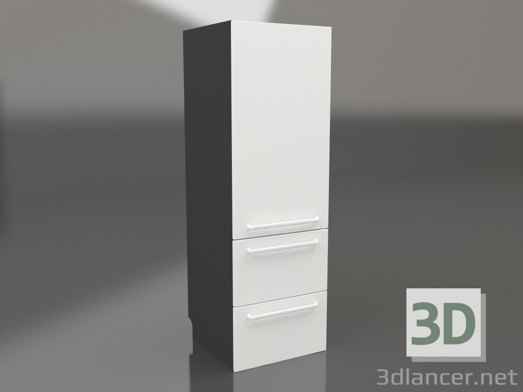 modèle 3D Armoire et deux tiroirs 60 cm (blanc) - preview