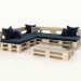 3d Corner sofa from pallets model buy - render