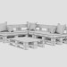 3d Corner sofa from pallets model buy - render