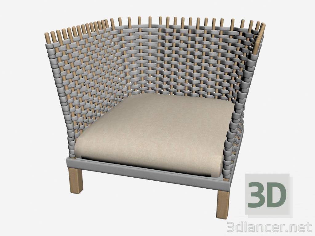 modello 3D Poltrona Wabi - anteprima