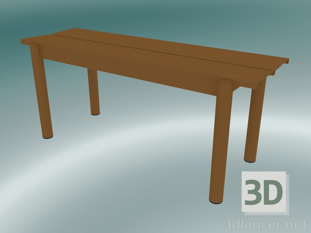 3d model Bench Linear Steel (110 cm, Brunt Orange) - preview