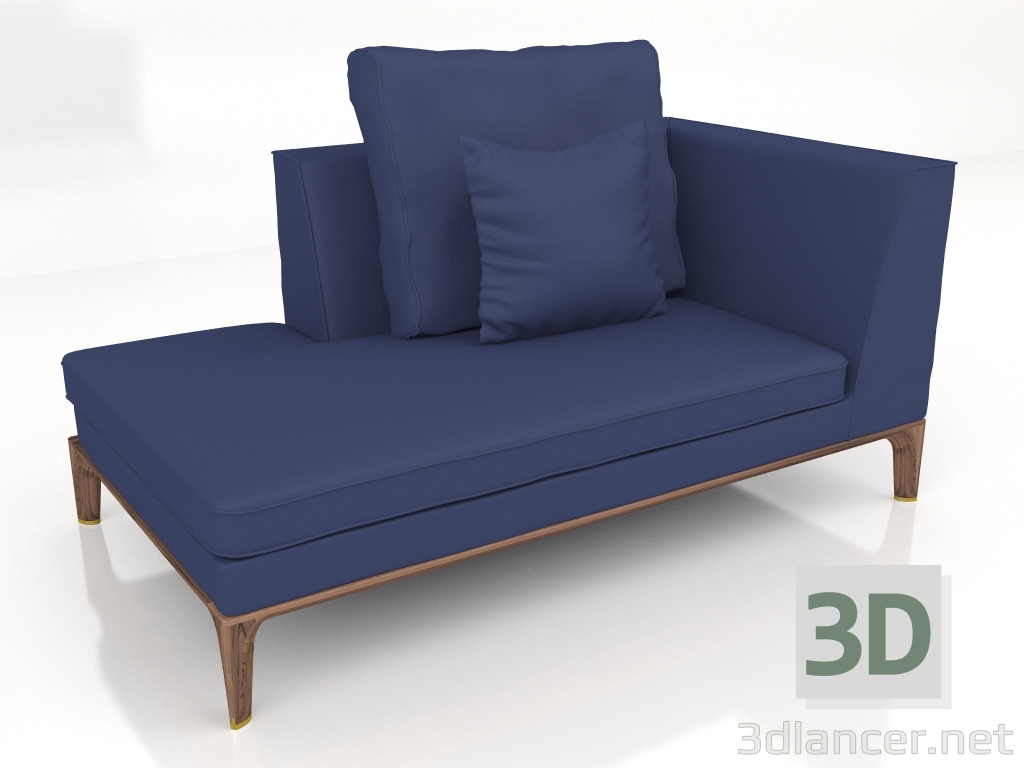 modello 3D Sdraio DG 176 chaiselongue dx - anteprima