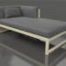 3D Modell Modulares Sofa, Abschnitt 2 rechts (Gold) - Vorschau