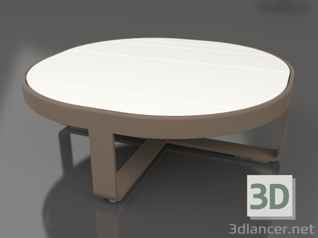 3d model Mesa de centro redonda Ø90 (DEKTON Zenith, Bronce) - vista previa