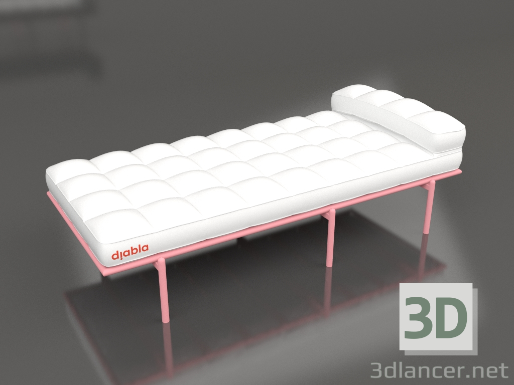 modello 3D Sdraio (Rosa) - anteprima