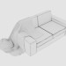 3d Sofa leather model buy - render