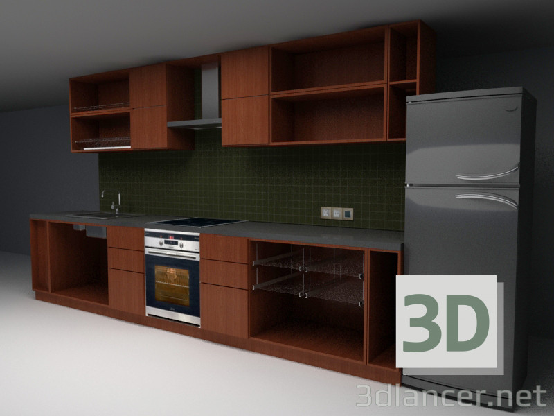 modello 3D Cucina - anteprima