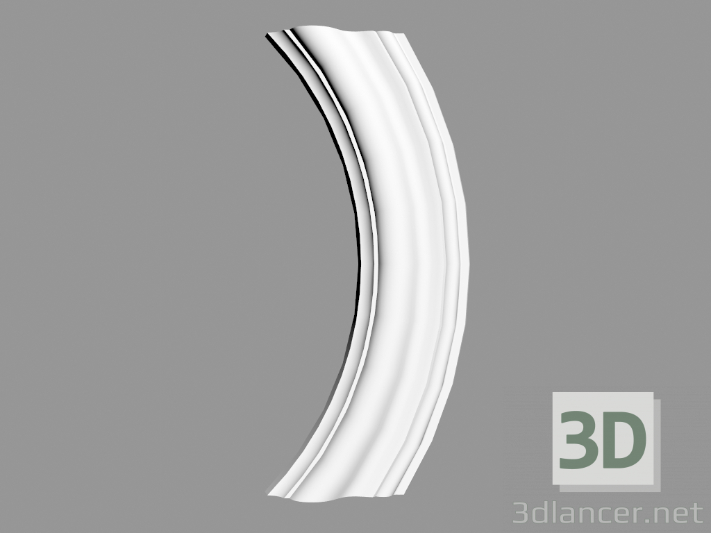 3d model Moldura de esquina P8030C (19 x 8,6 x 1,7 cm) - vista previa