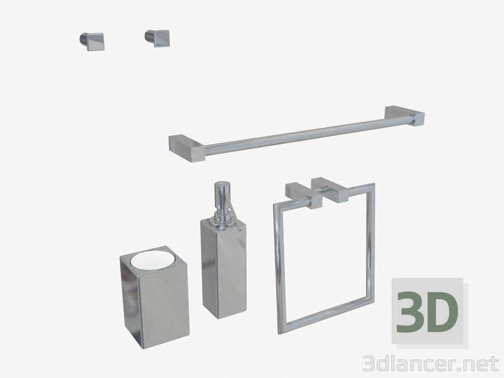 3D Modell Badezimmerzubehör - Vorschau