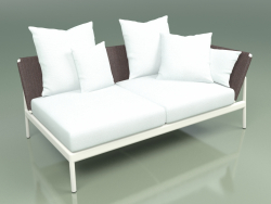 Sofa module left 005 (Metal Milk, Batyline Brown)