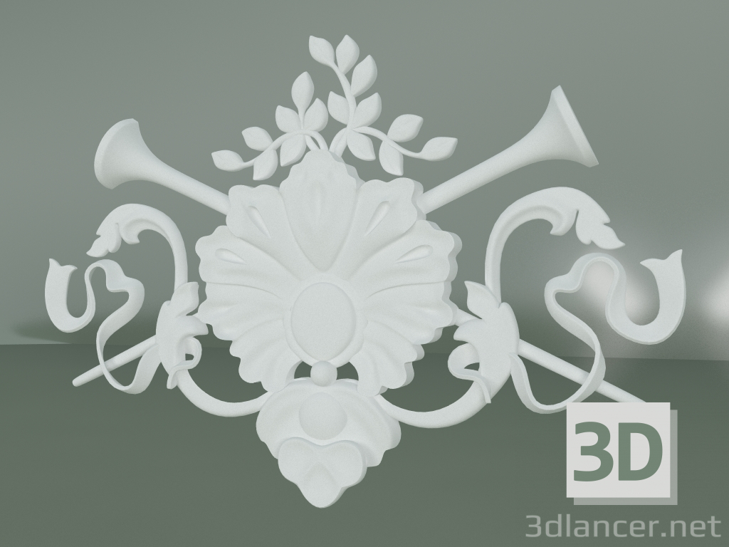 3d model Stucco decoration element ED044 - preview