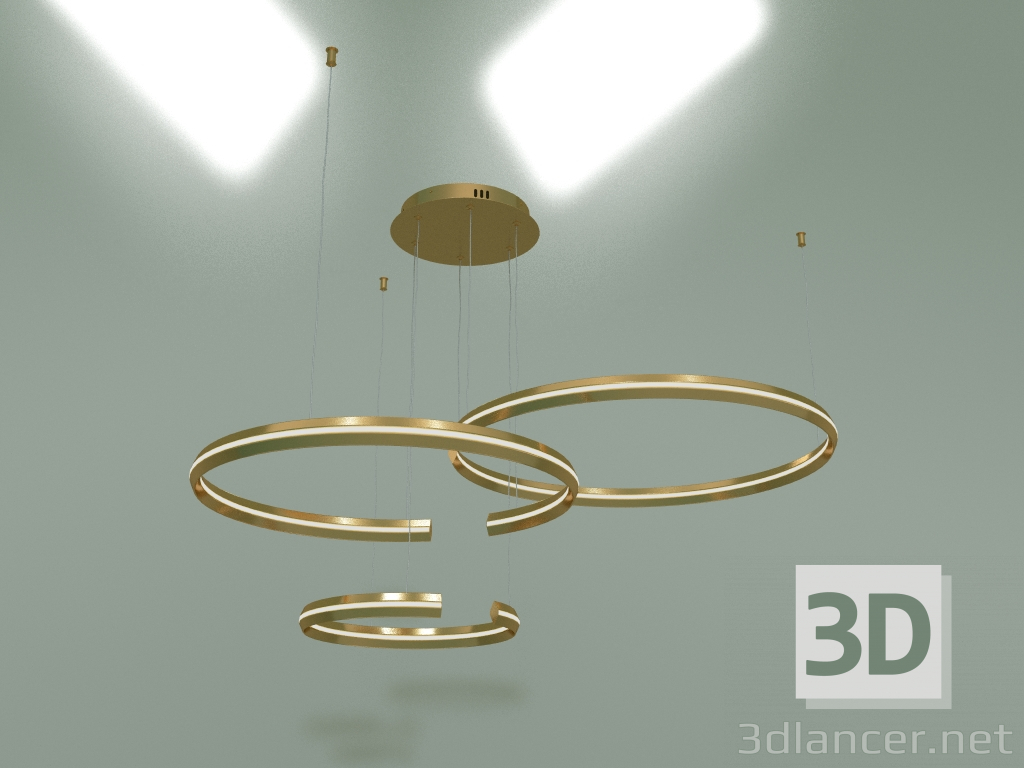 Modelo 3d Luminária pendente 90180-3 (ouro) - preview