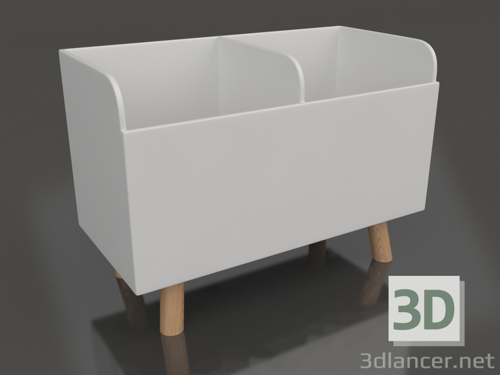 modèle 3D Étagère avec pieds pour livres - preview