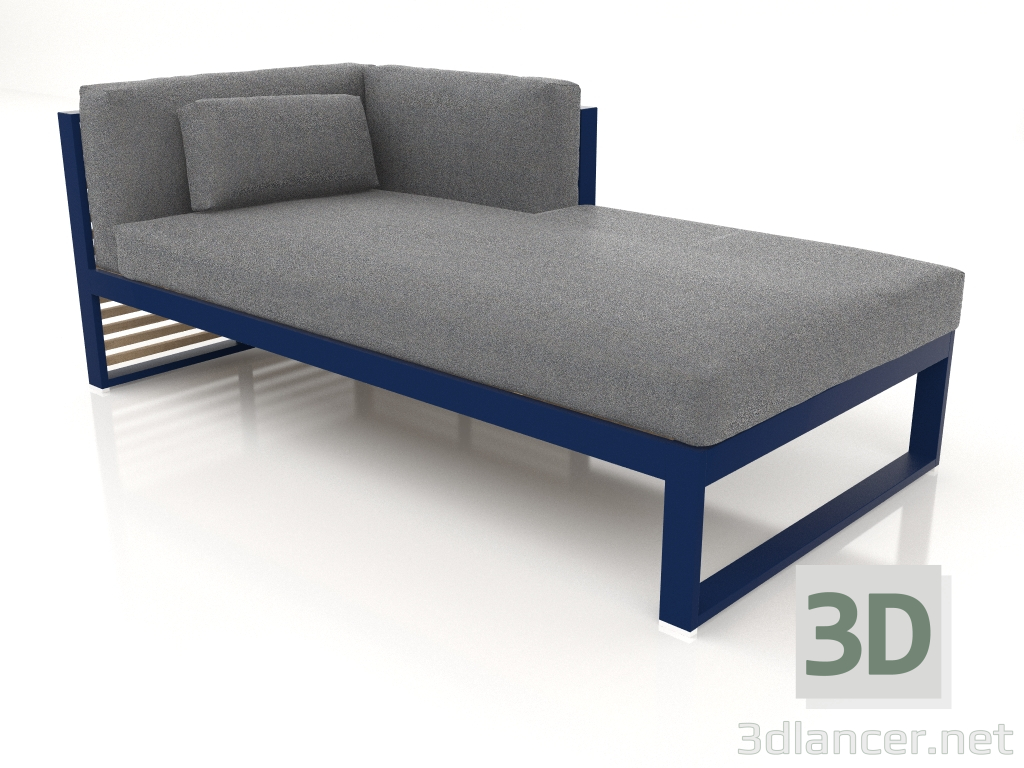 3d model Modular sofa, section 2 right (Night blue) - preview