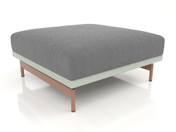 Module canapé, pouf (Gris ciment)