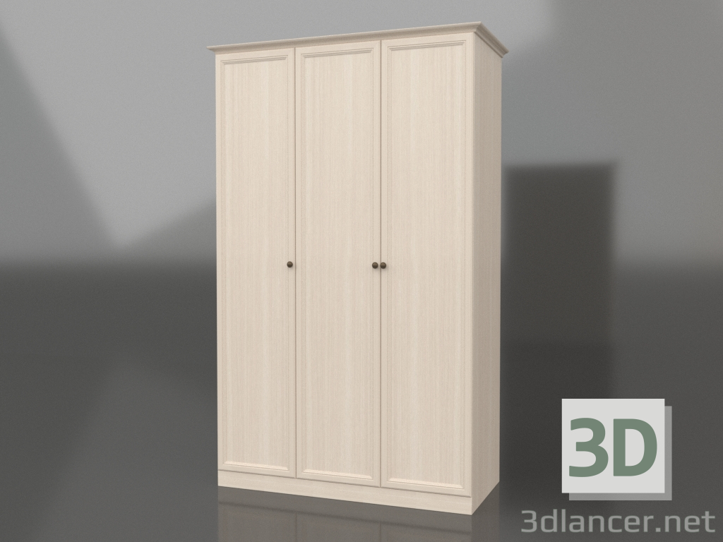 3 डी मॉडल तीन-दरवाजा अलमारी - पूर्वावलोकन