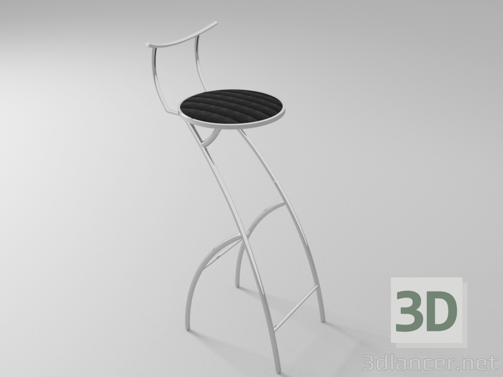 modello 3D Sedia bar - anteprima