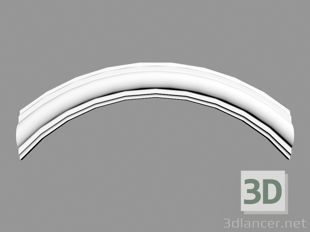 3d model Moldura de esquina PX103A (19 x 3.5 x 1.2 cm) - vista previa