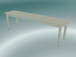 Banc en acier linéaire (170 cm, blanc cassé)