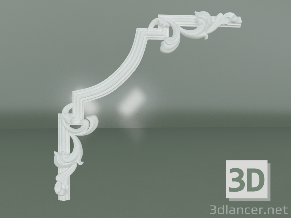 Modelo 3d Elemento de decoração de estuque ED045 - preview