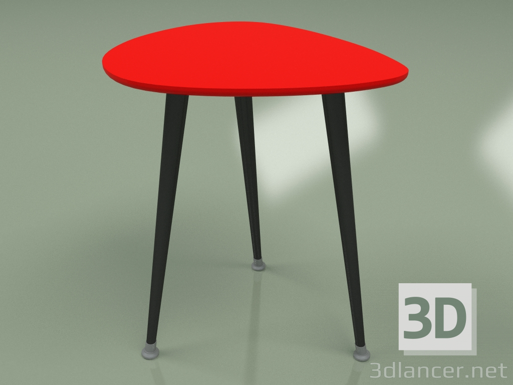 modello 3D Tavolino Drop (rosso) - anteprima