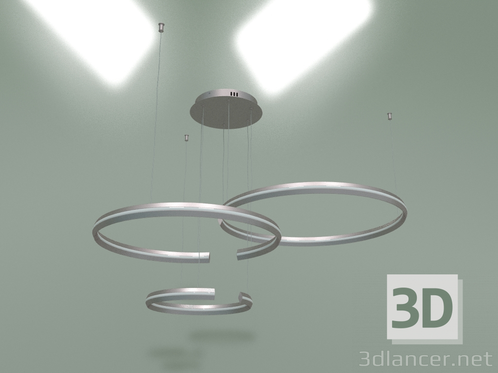 modello 3D Lampada a sospensione 90180-3 (nichel satinato) - anteprima