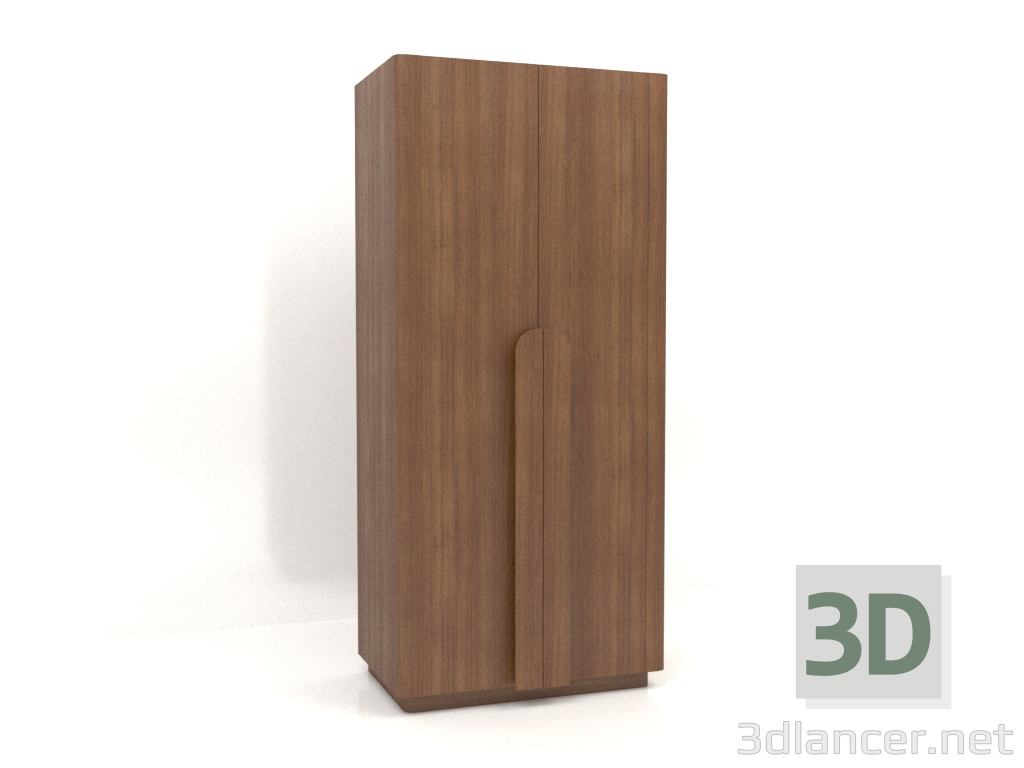 3d model Wardrobe MW 04 wood (option 4, 1000x650x2200, wood brown light) - preview