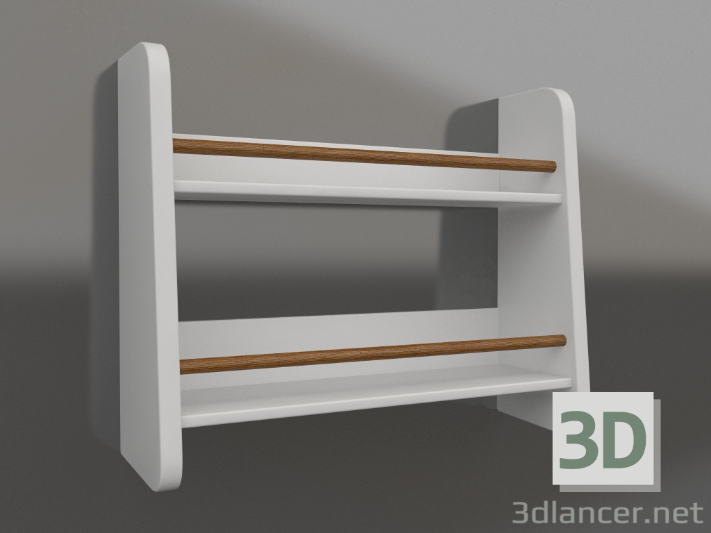 3d model estantería de pared - vista previa