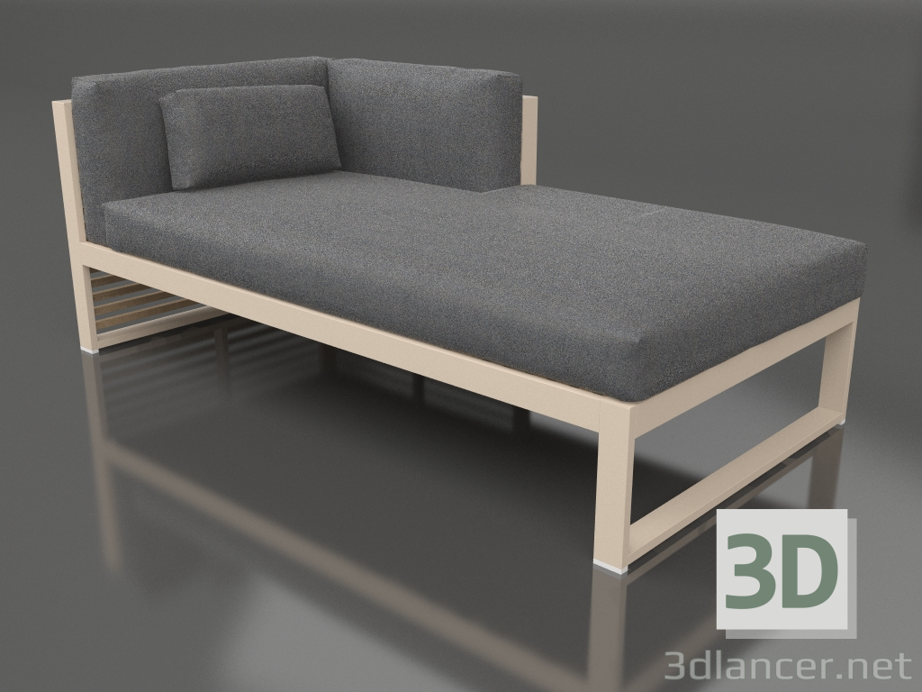 modèle 3D Canapé modulable, section 2 droite (Sable) - preview