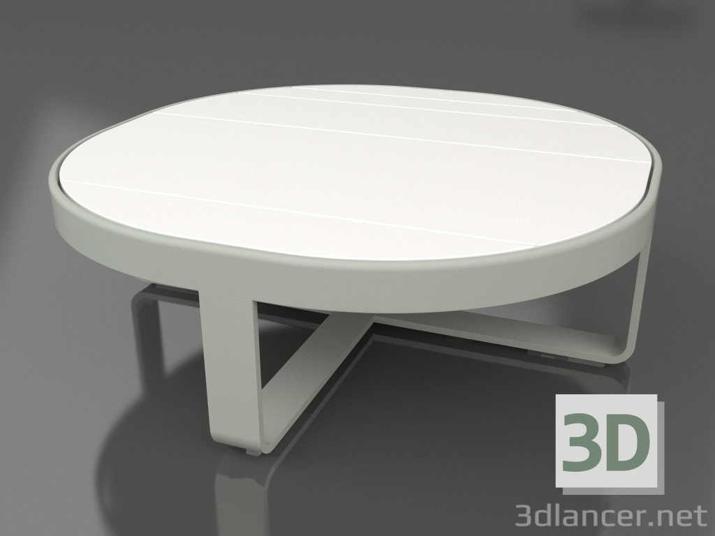 modello 3D Tavolino rotondo Ø90 (DEKTON Zenith, Grigio cemento) - anteprima