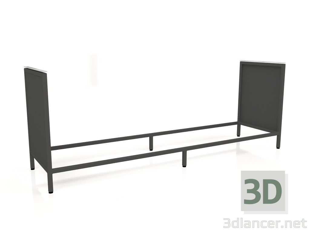 3d model Isla V1 (pared) en 60 marco 4 (negro) - vista previa