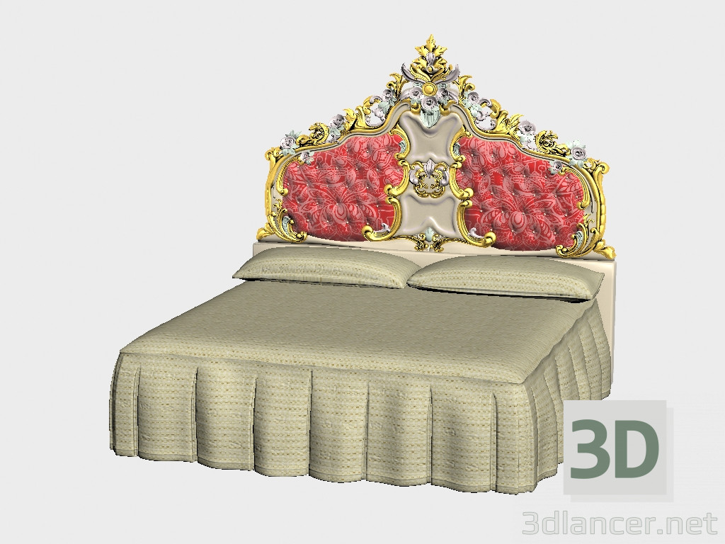 3d model Cama de matrimonio - vista previa