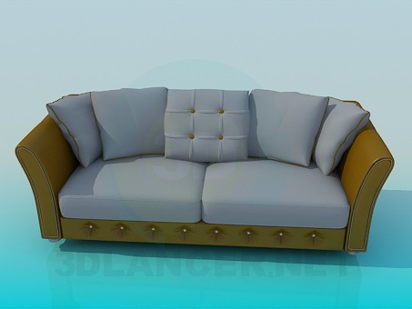 3d model Sofa with two sections - preview