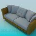 3d model Sofa with two sections - preview