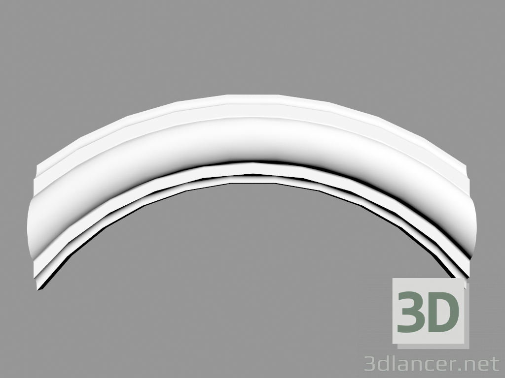 3d model Moldura de esquina PX120A (19 x 8,8 x 2 cm) - vista previa