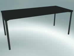 Table MONZA (9208-01 (80x180cm), H 73cm, noir HPL, aluminium, revêtement époxy noir)