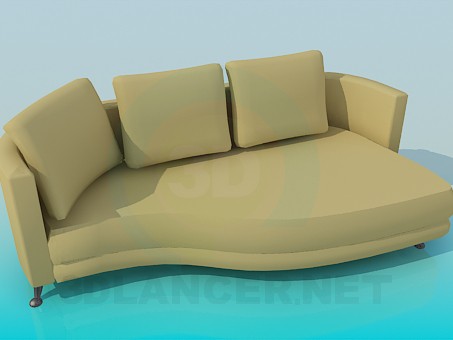 modello 3D Divano-letto - anteprima