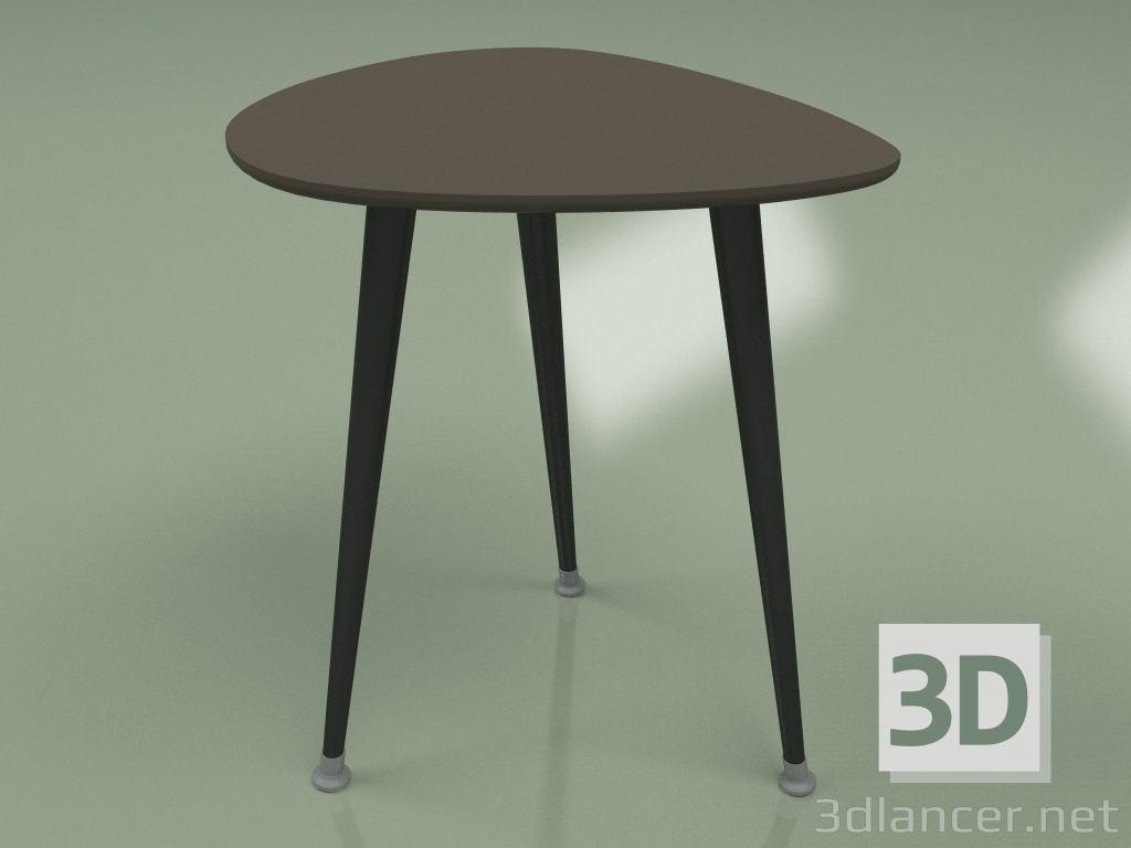 3D modeli Yan sehpa Drop (koyu kahverengi) - önizleme