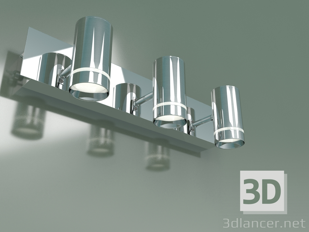 modello 3D Lampada da parete 20064-3 (cromo) - anteprima