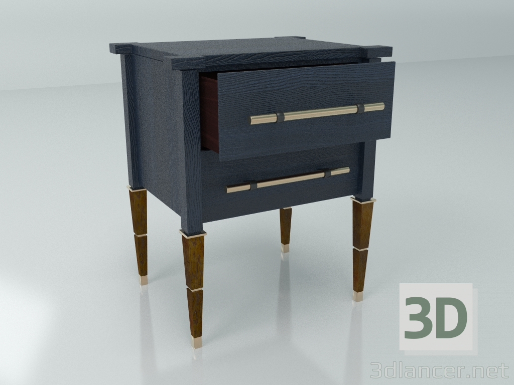 modello 3D Comodino T043 - anteprima