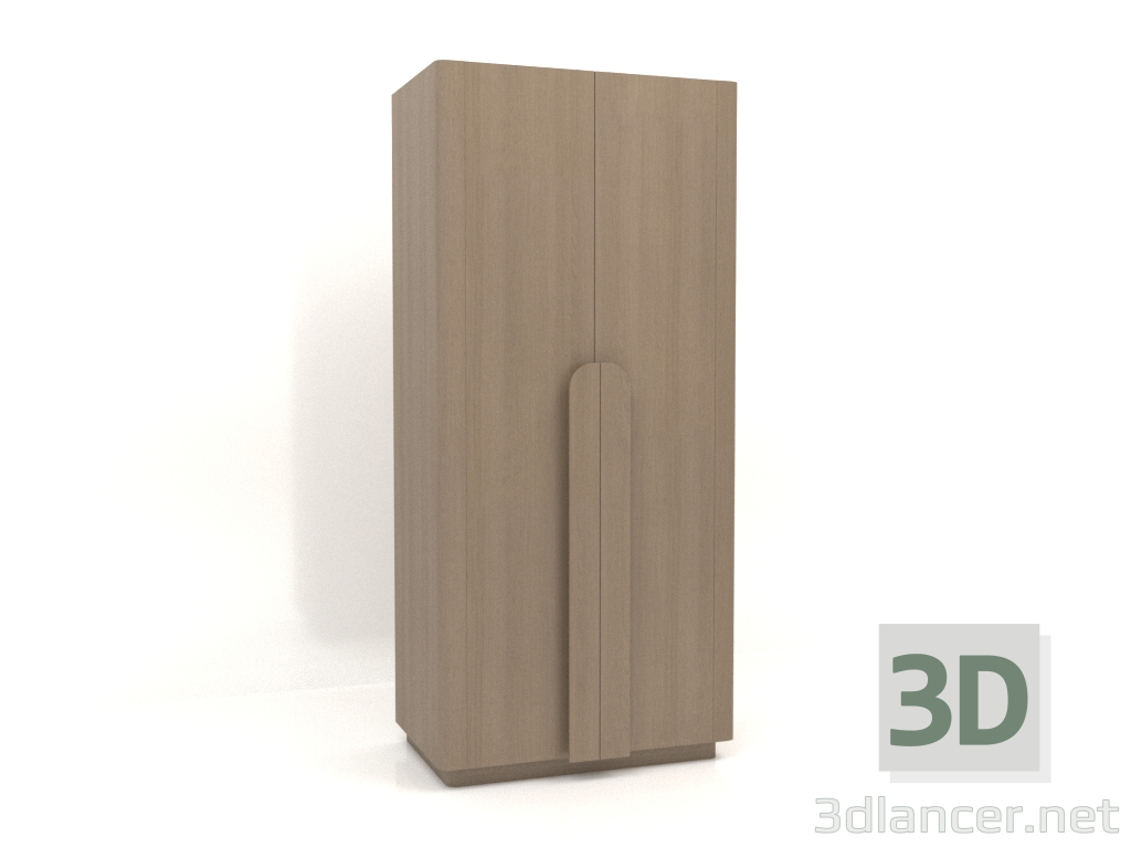 3d модель Шафа MW 04 wood (варіант 4, 1000х650х2200, wood grey) – превью