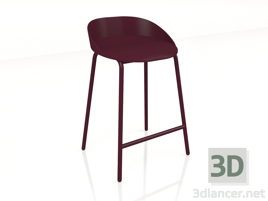 Modelo 3d Cadeira semibarra Team TE11H - preview