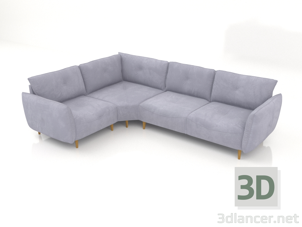 3D Modell Lyukke 4-Sitzer-Ecksofa - Vorschau