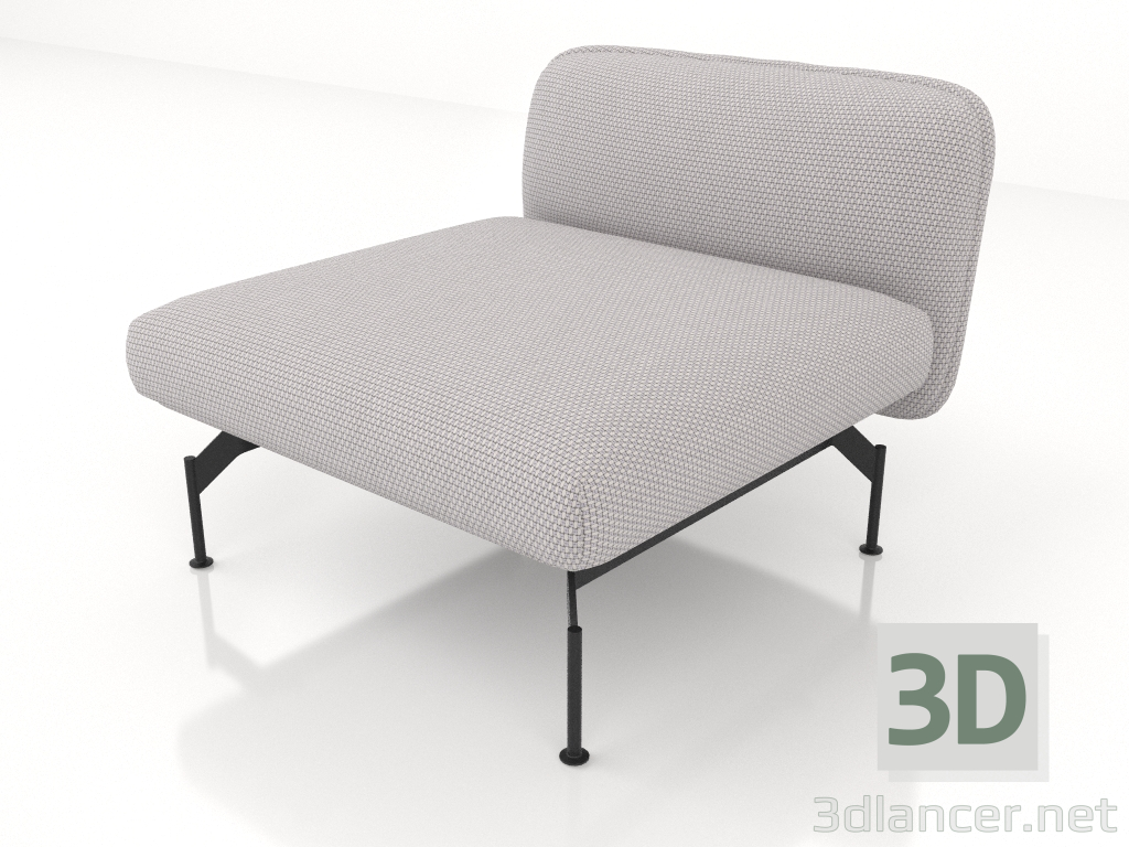 3D Modell Sofamodul 1 Sitzer - Vorschau