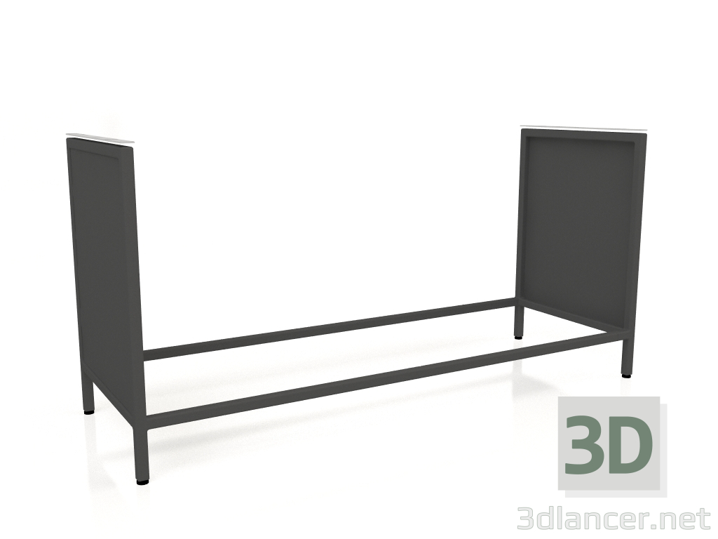 3d model Isla V1 (pared) en 60 marco 3 (negro) - vista previa