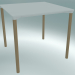 3d model Mesa MONZA (9203-01 (80x80cm), H 73cm, HPL blanco, aluminio, chapa de fresno natural) - vista previa