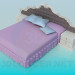 3d model Cama doble de lujo - vista previa