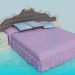 Modelo 3d Cama de casal de luxo - preview